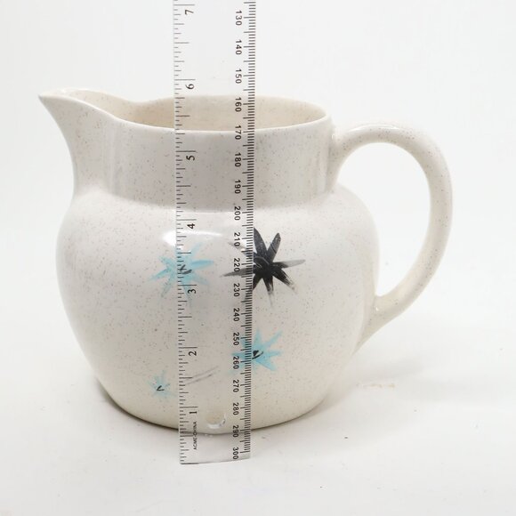 VINTAGE Myott’s Safari Silent Night Pattern Atomic Starburst Ceramic Jug Pitcher - Picture 8 of 12